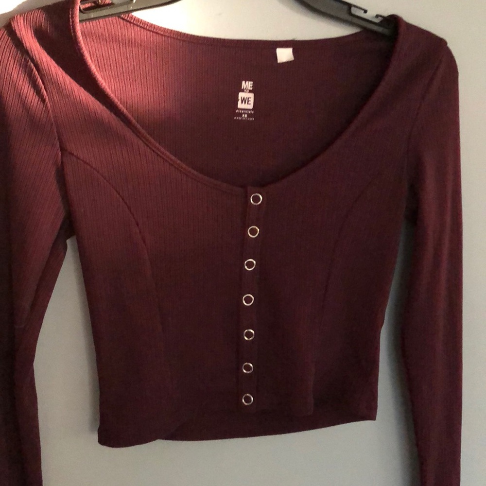 long sleeve cropped top